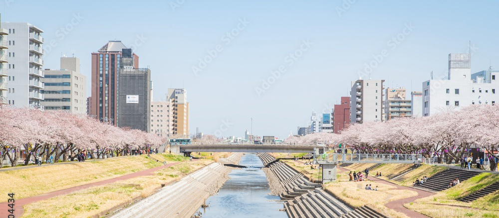 水戸市桜川の風景